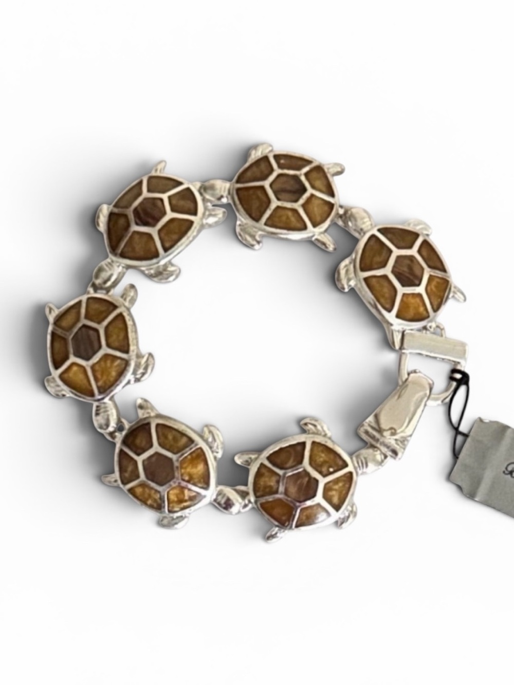 Best of Everything Silver Turtle Link Bracelet
